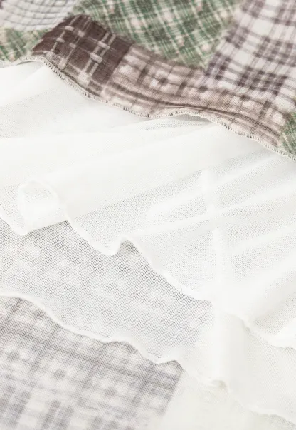 Patchwork Plaid Maxi Slip Dress