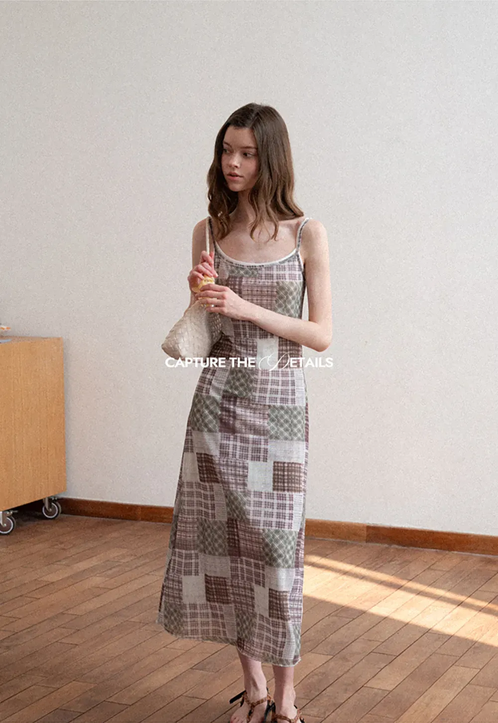 Patchwork Plaid Maxi Slip Dress
