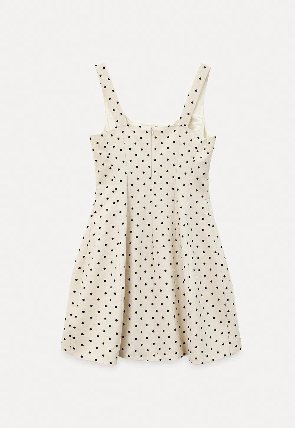 Polka dot sleeveless square neck dress