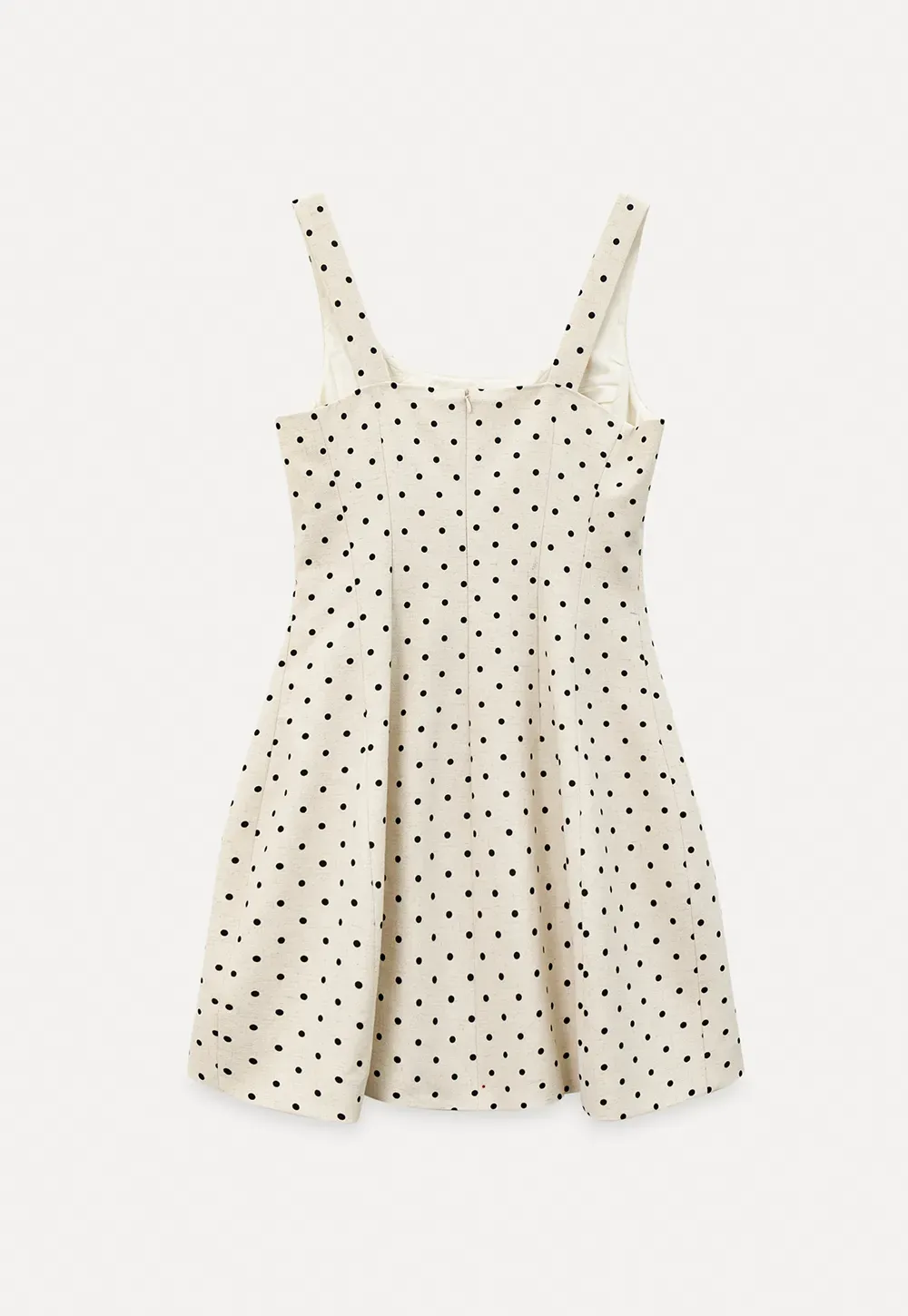 Polka dot sleeveless square neck dress