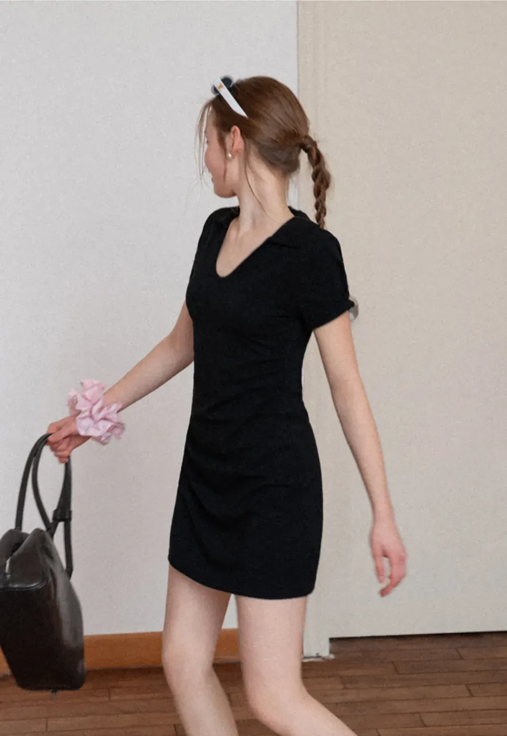 Short Sleeve V Neck Mini Dress