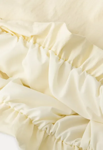 One shoulder ruffle dress with thin straps