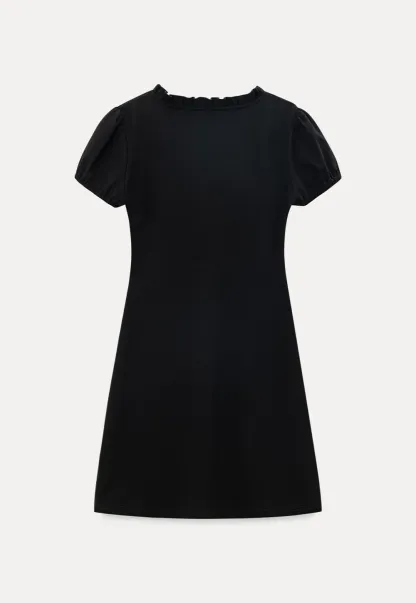 V Neck Ruched Front Short Sleeve Mini Dress