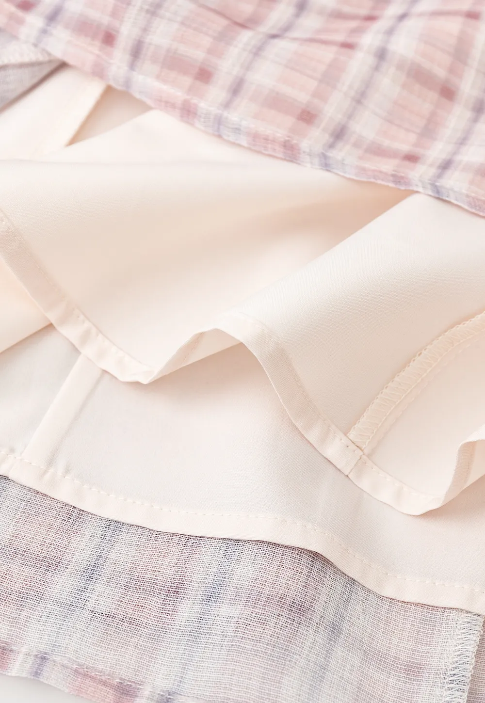 Plaid Print Square Neck Pleated Skirt Dress