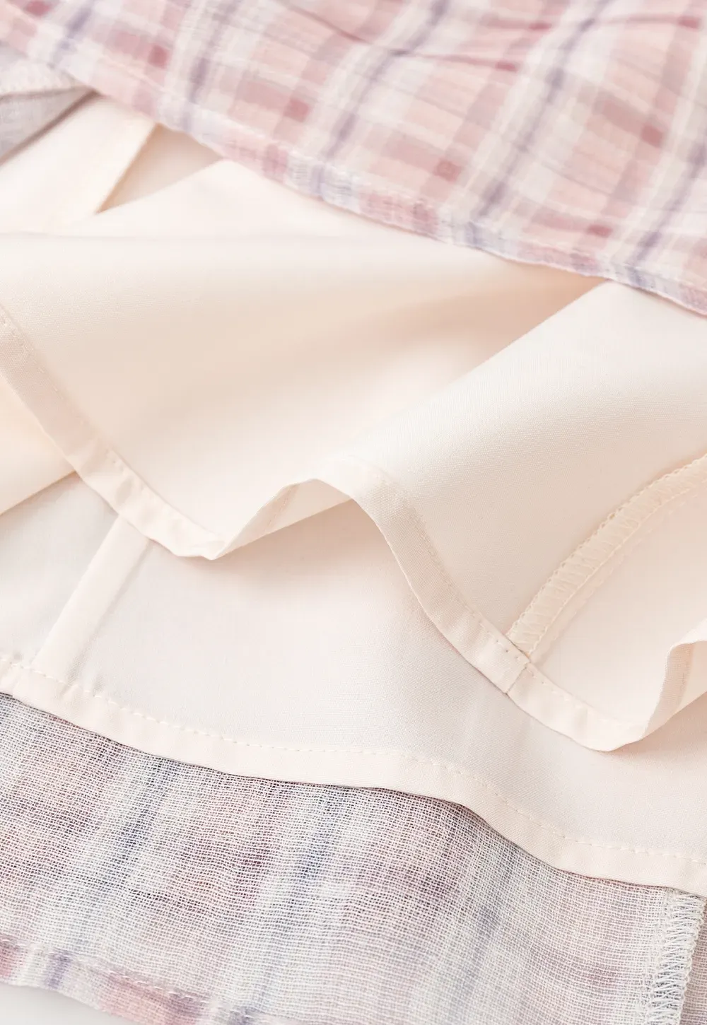 Plaid Print Square Neck Pleated Skirt Dress