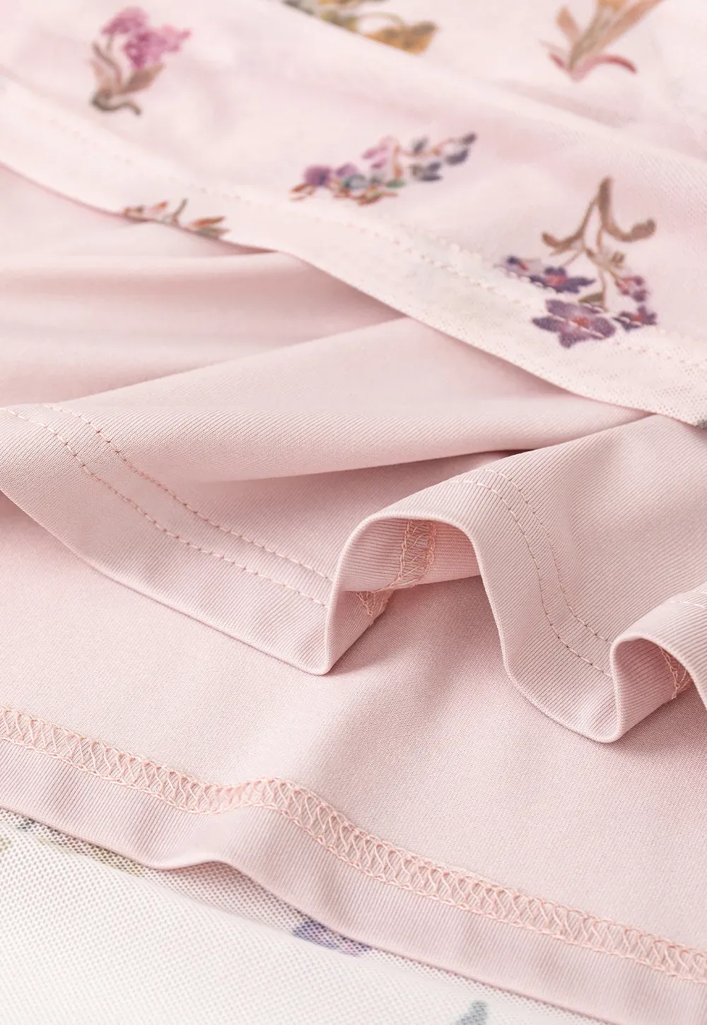 Floral Print Slip Dress with Thin Straps and Ruched Waist