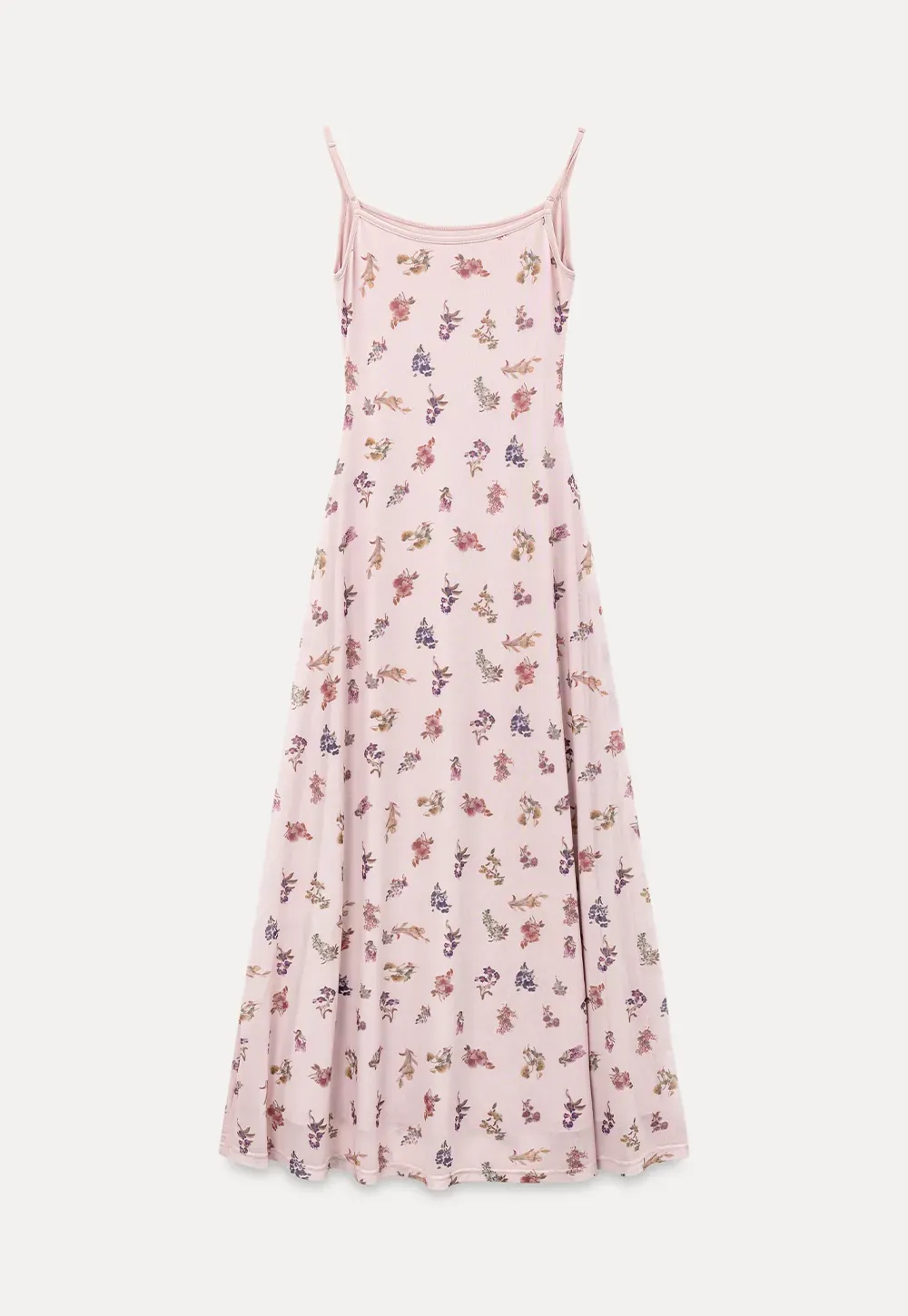 Floral Print Slip Dress with Thin Straps and Ruched Waist