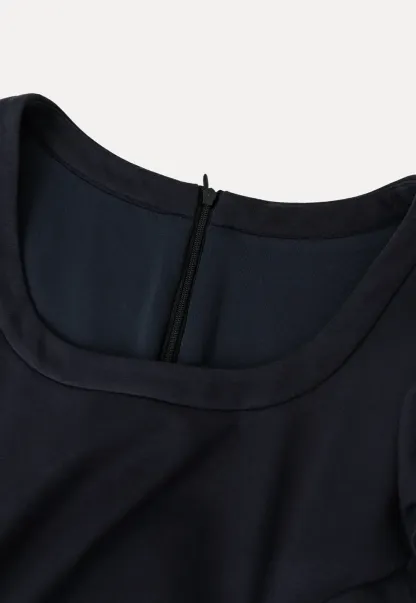 Puff Sleeve Square Neck Fit and Flare Dress