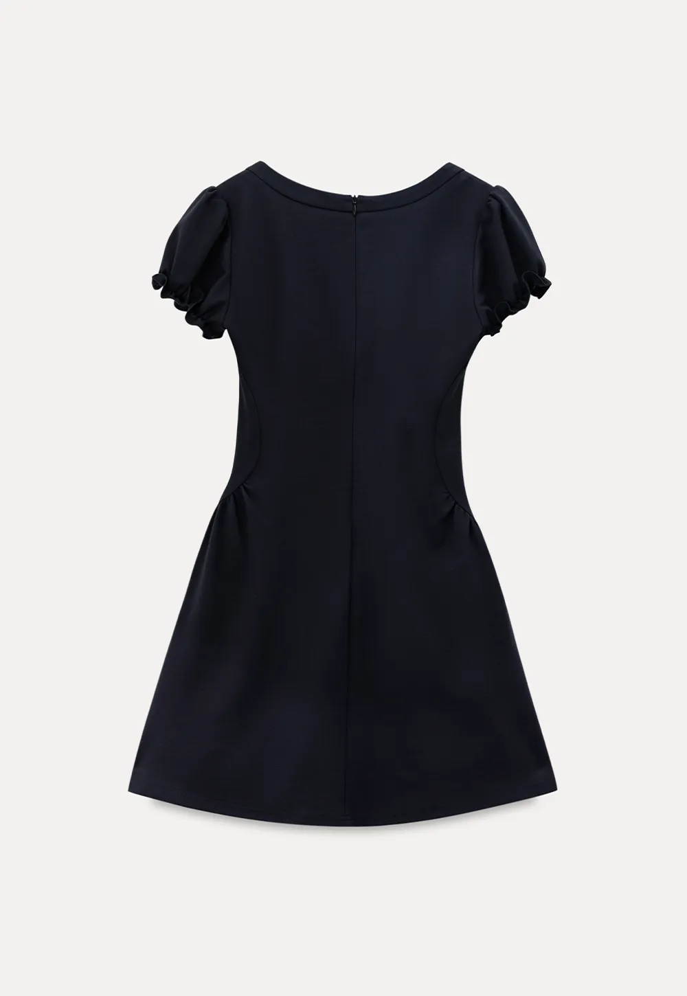 Puff Sleeve Square Neck Fit and Flare Dress
