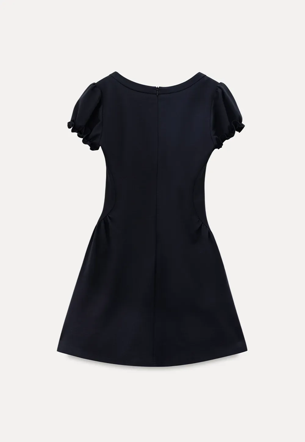 Puff Sleeve Square Neck Fit and Flare Dress
