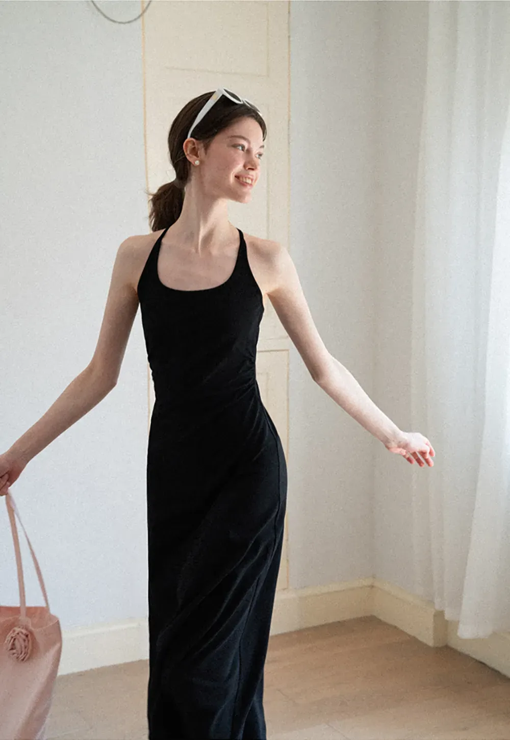 Square Neck Sleeveless Midi Dress