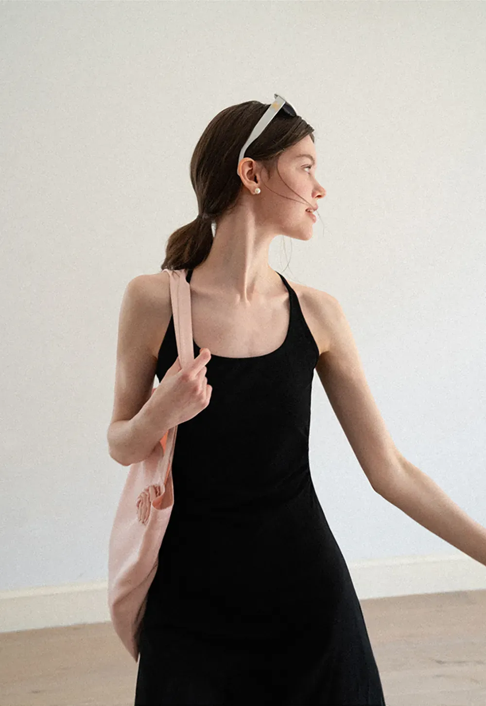 Square Neck Sleeveless Midi Dress