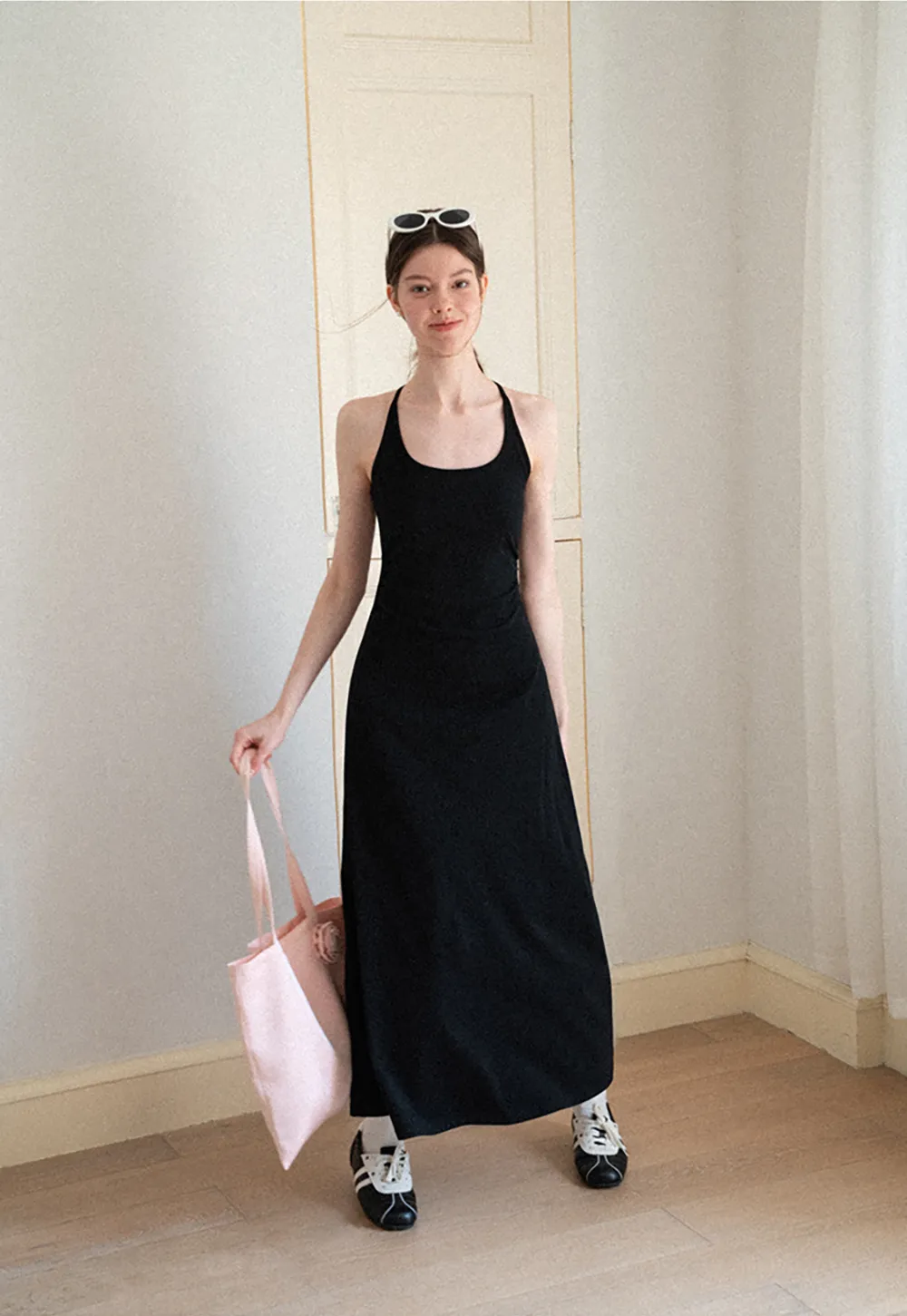 Square Neck Sleeveless Midi Dress