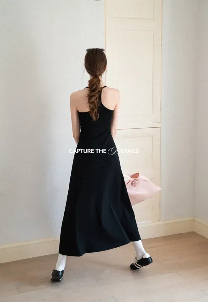 Square Neck Sleeveless Midi Dress