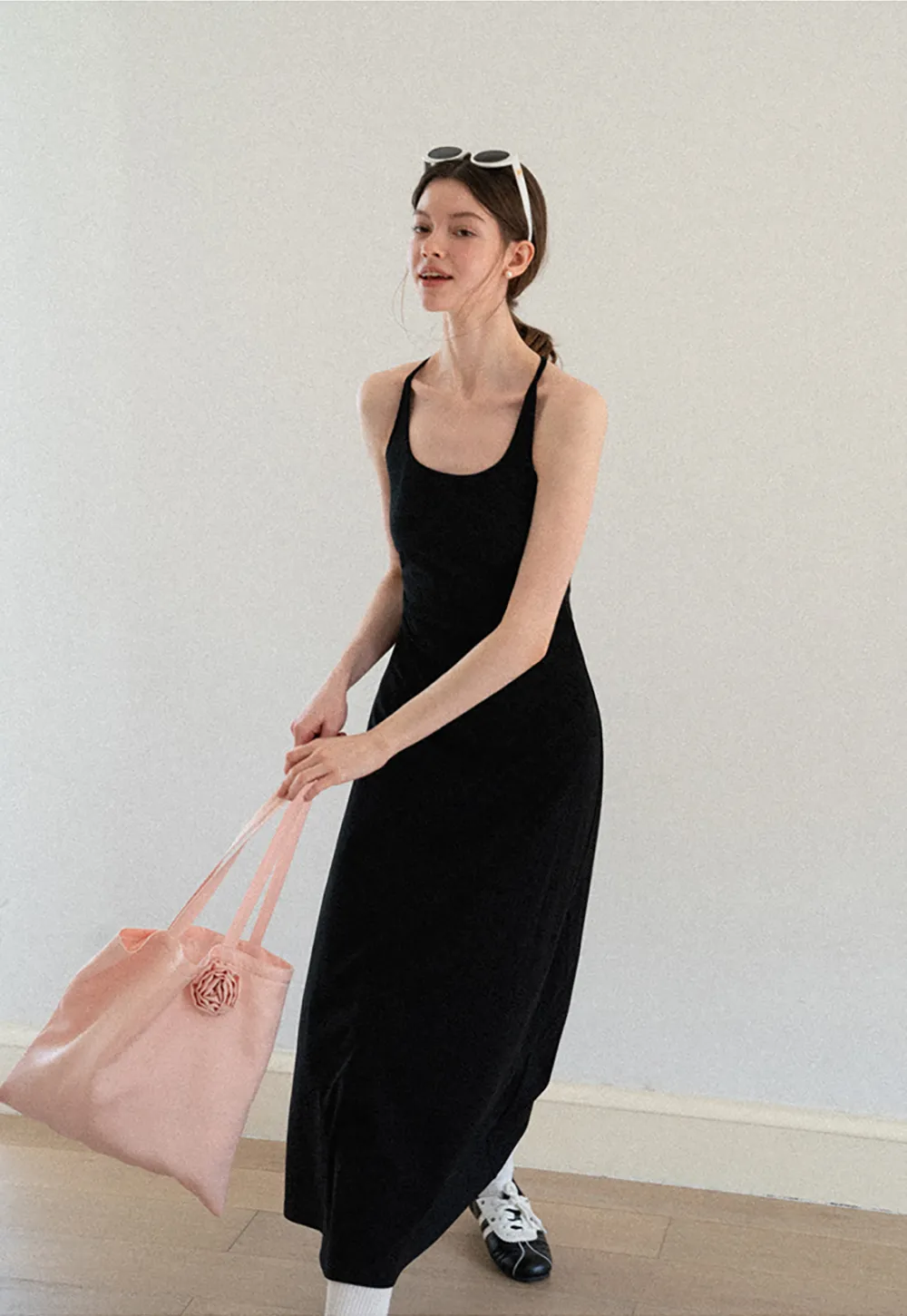 Square Neck Sleeveless Midi Dress