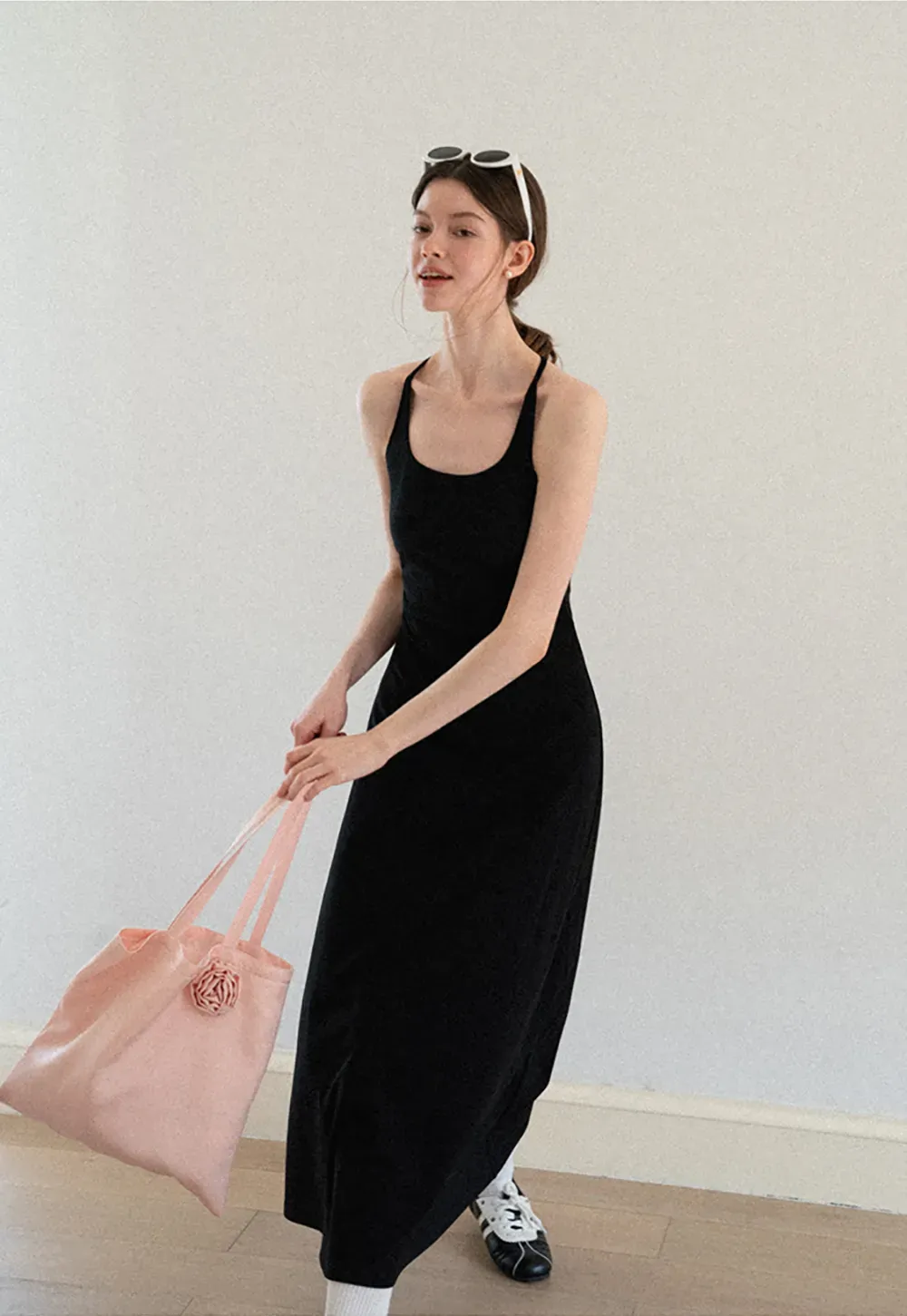 Square Neck Sleeveless Midi Dress