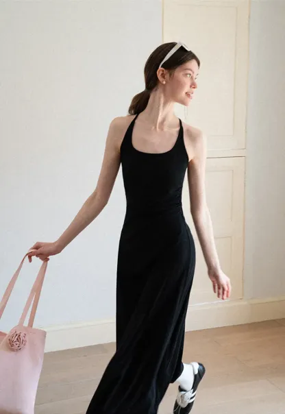 Square Neck Sleeveless Midi Dress