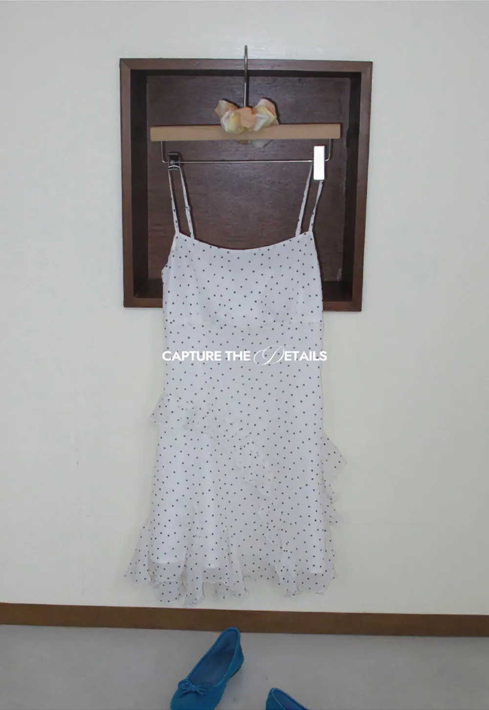 Polka Dot Print Ruffled Sleeveless Dress
