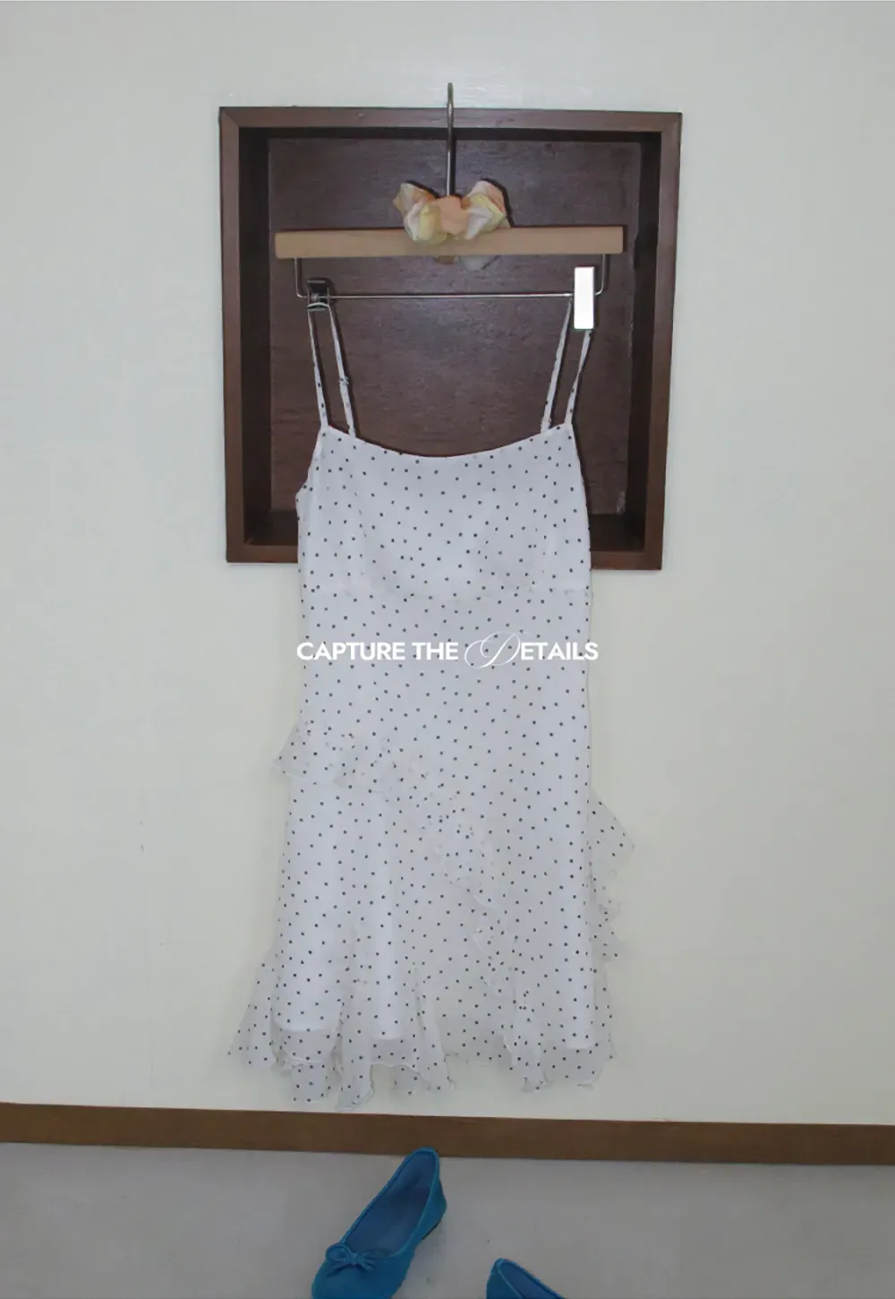 Polka Dot Print Ruffled Sleeveless Dress