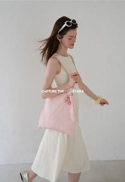 Sleeveless A-Line Midi Dress with Structured Bodice