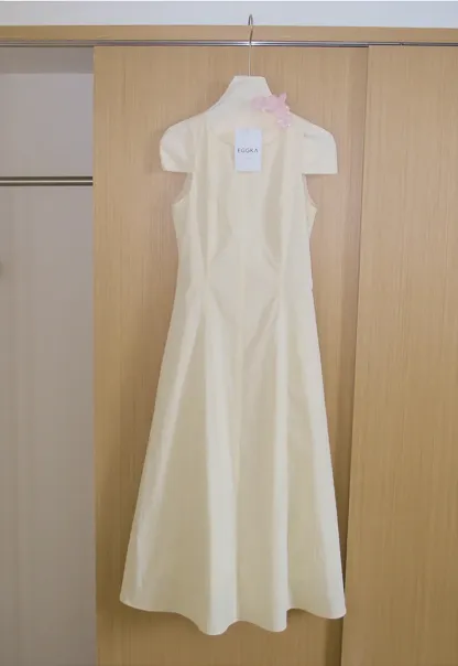 Sleeveless A-Line Midi Dress with Structured Bodice