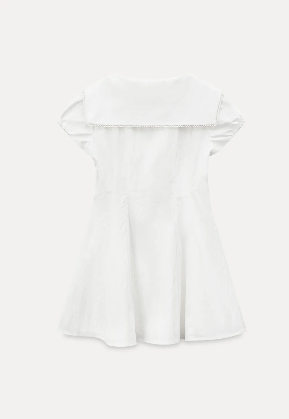 Puff Sleeve Collar Tie Front Dress