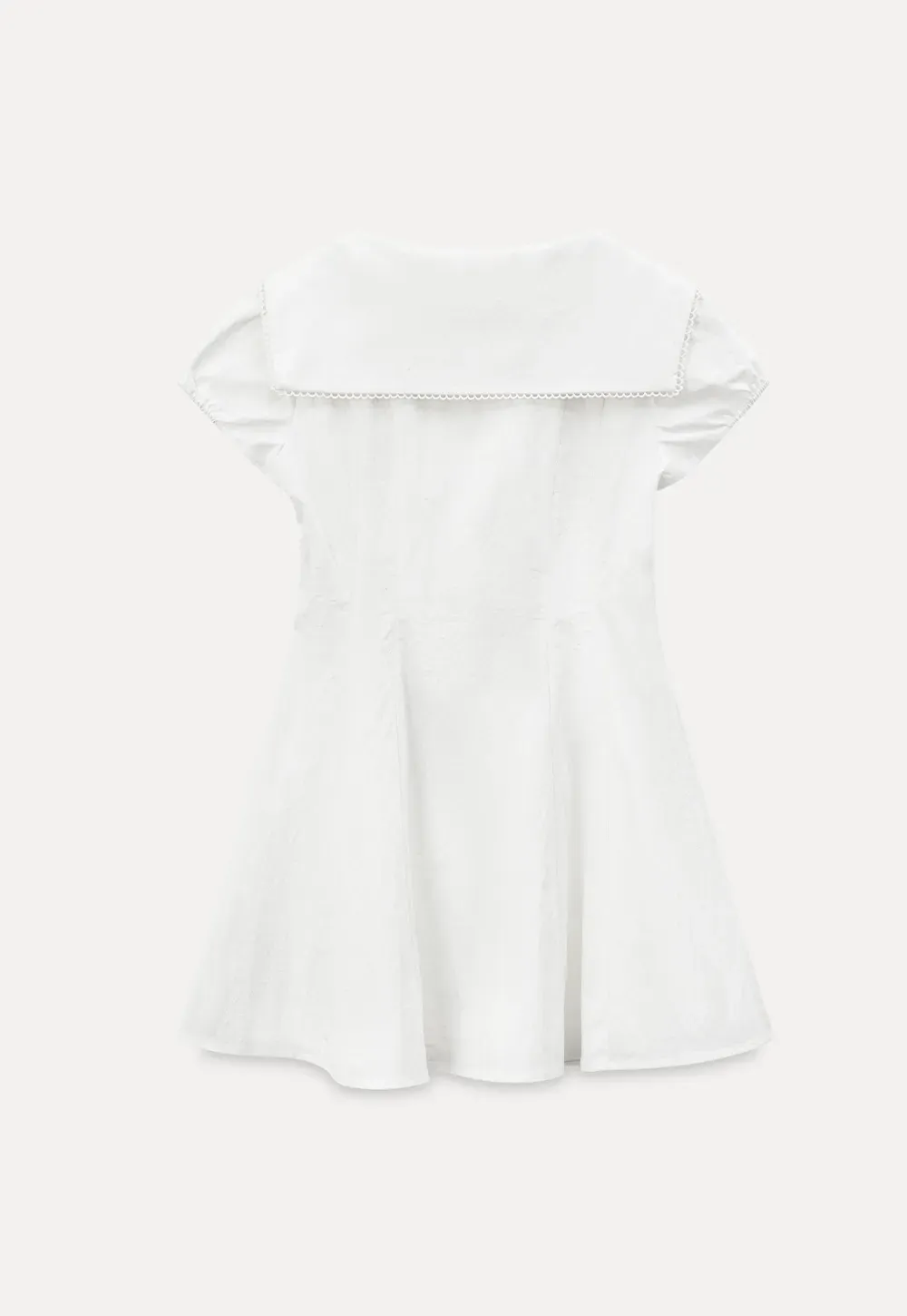 Puff Sleeve Collar Tie Front Dress