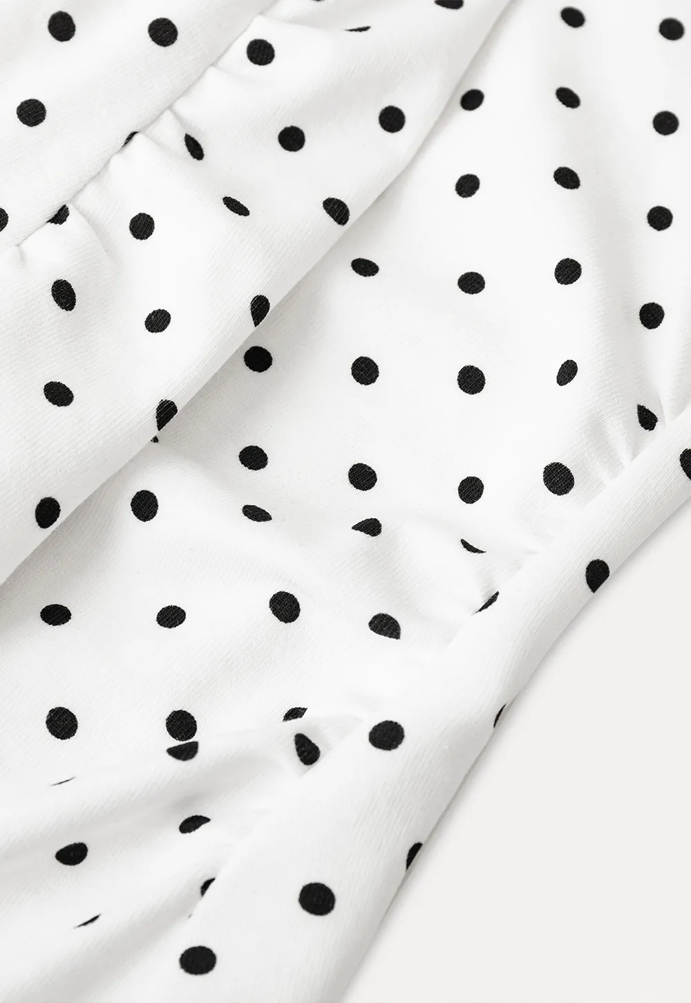 Polka Dot T Shirt Dress With Contrast Trim