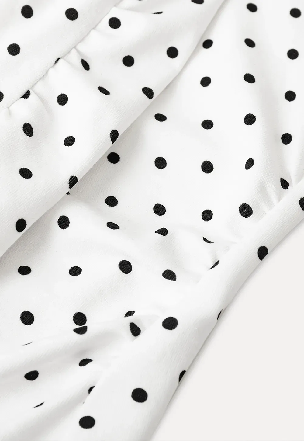 Polka Dot T Shirt Dress With Contrast Trim