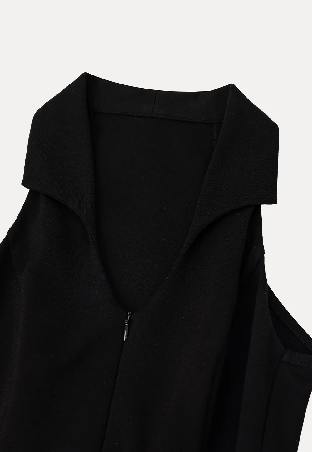 Halter Neck Zip Front Fitted Dress