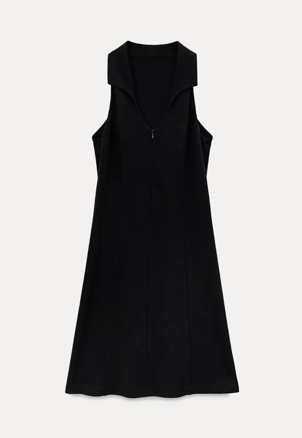Halter Neck Zip Front Fitted Dress