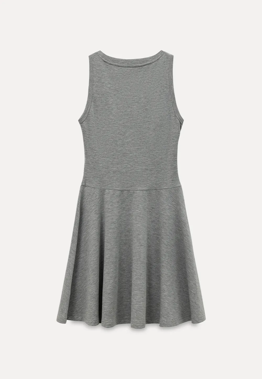 Knotted Collar Sleeveless Fit and Flare Dress