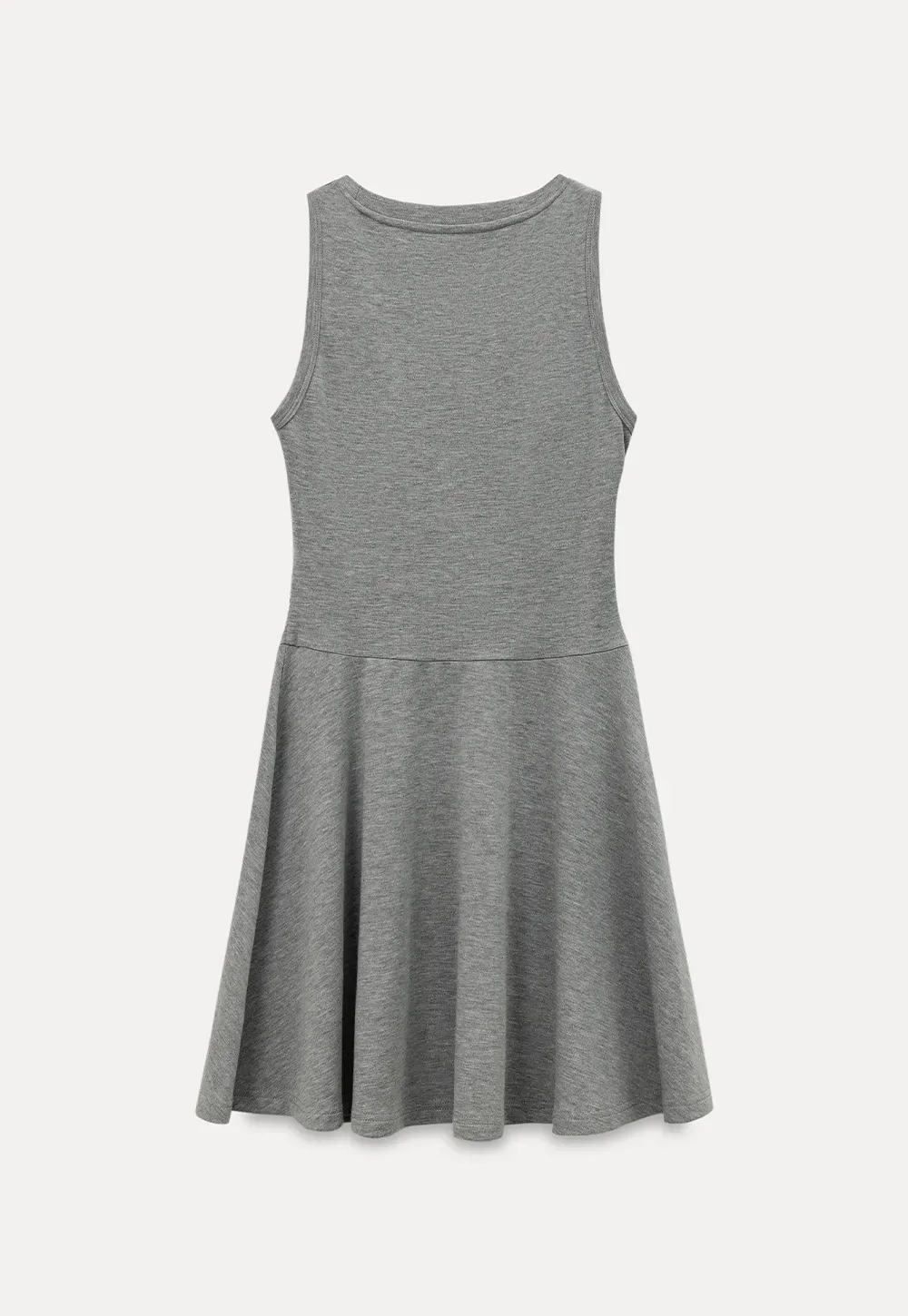 Knotted Collar Sleeveless Fit and Flare Dress