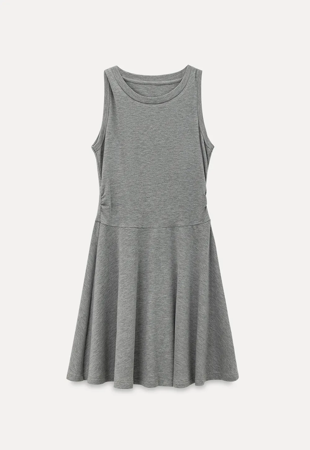 Knotted Collar Sleeveless Fit and Flare Dress
