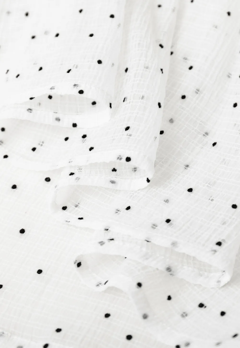 Embroidered Dot Pattern Layered T Shirt Dress