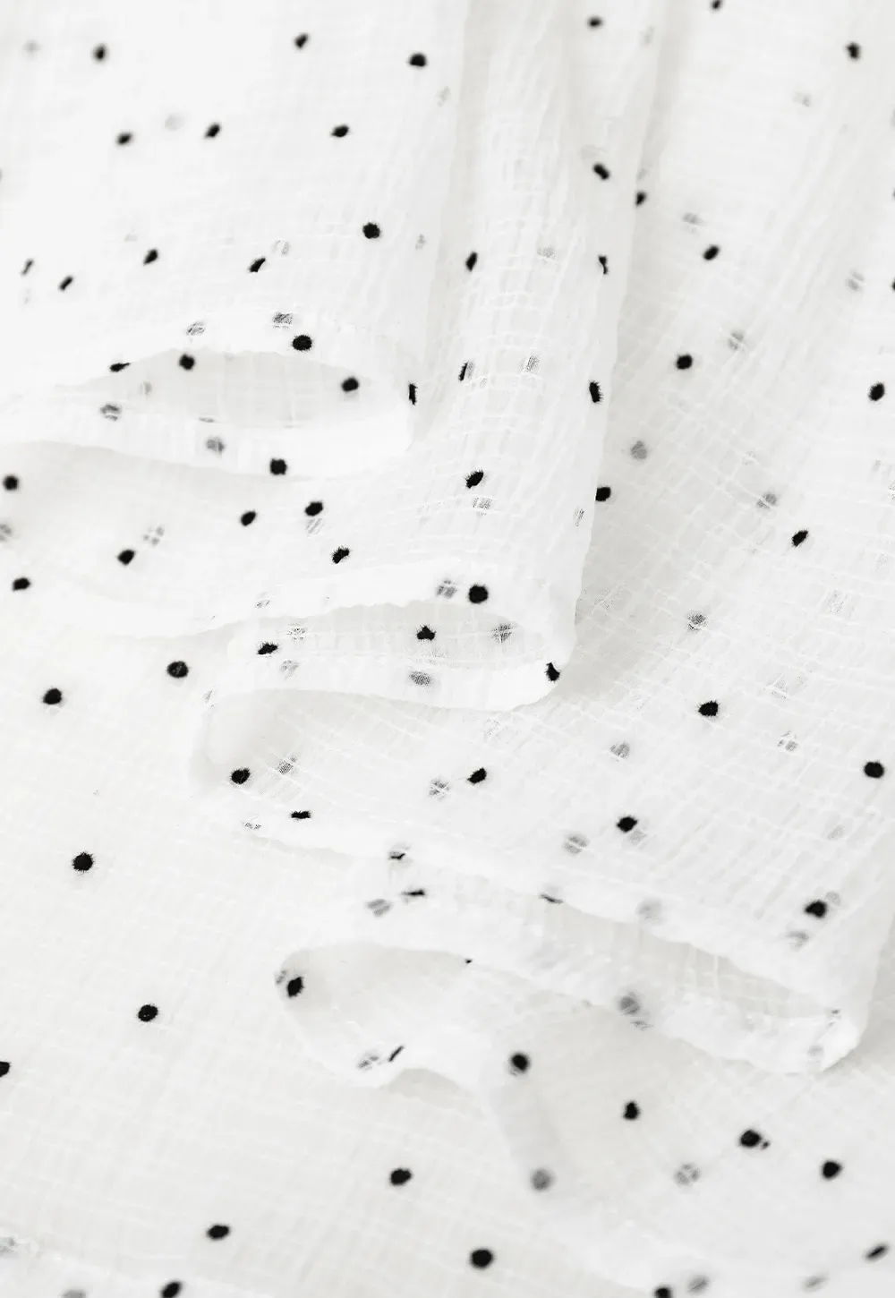 Embroidered Dot Pattern Layered T Shirt Dress