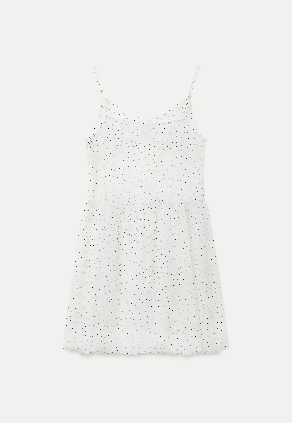 Embroidered Dot Pattern Layered T Shirt Dress