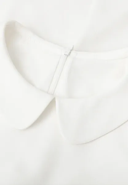 Peter Pan Collar Cap Sleeve Fit and Flare Dress