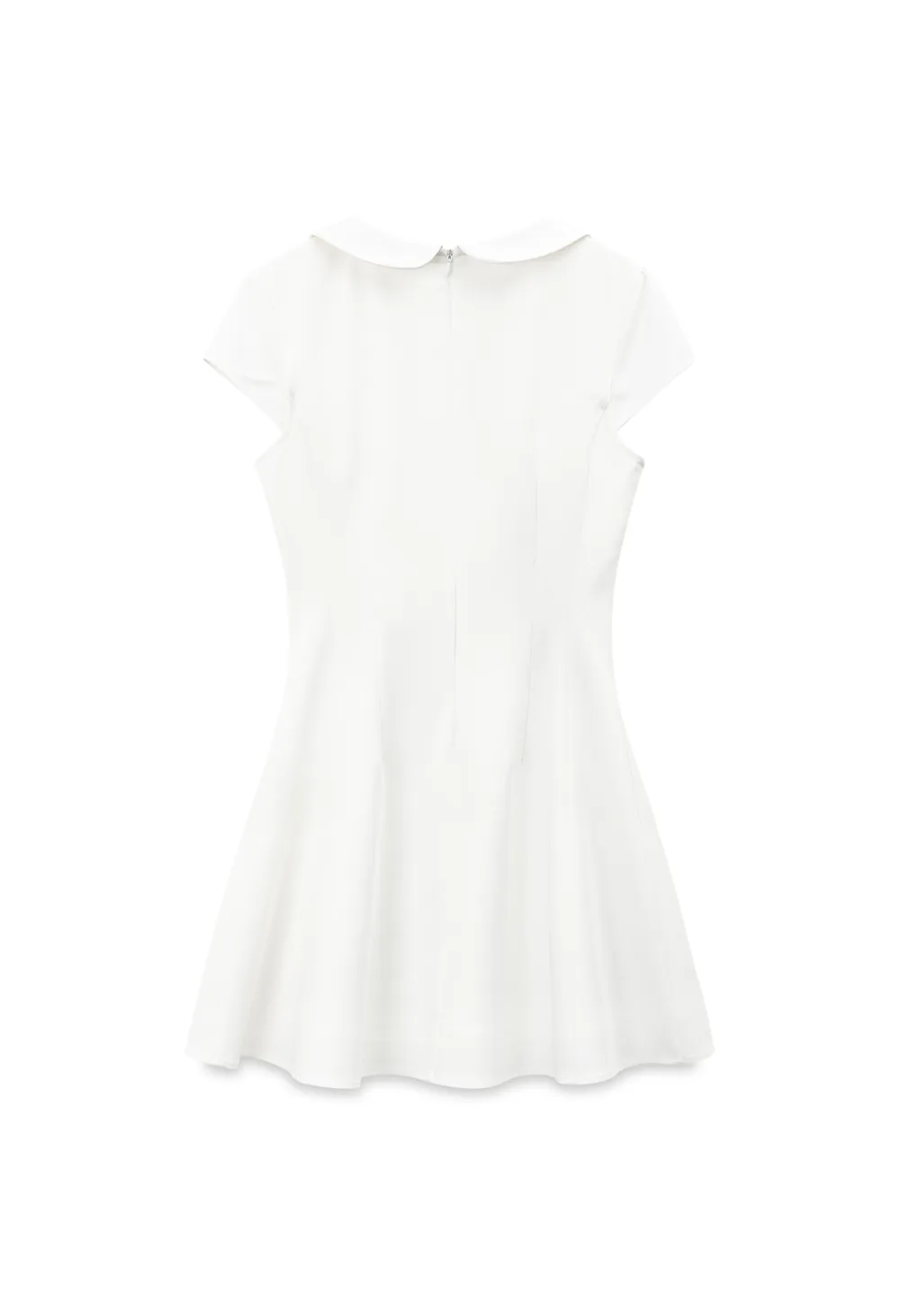 Peter Pan Collar Cap Sleeve Fit and Flare Dress