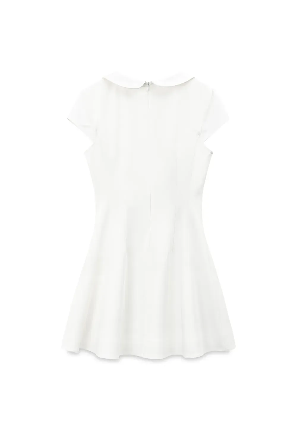 Peter Pan Collar Cap Sleeve Fit and Flare Dress