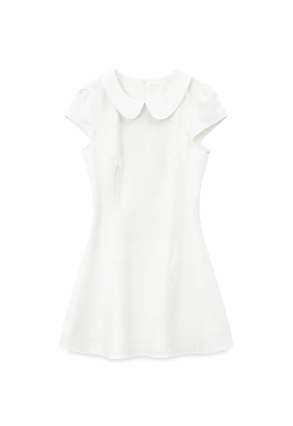 Peter Pan Collar Cap Sleeve Fit and Flare Dress