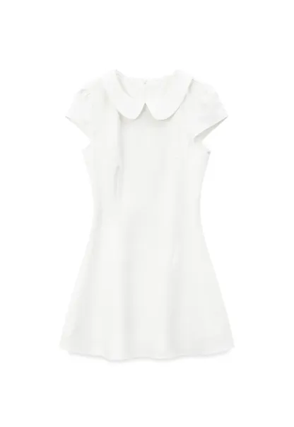Peter Pan Collar Cap Sleeve Fit and Flare Dress