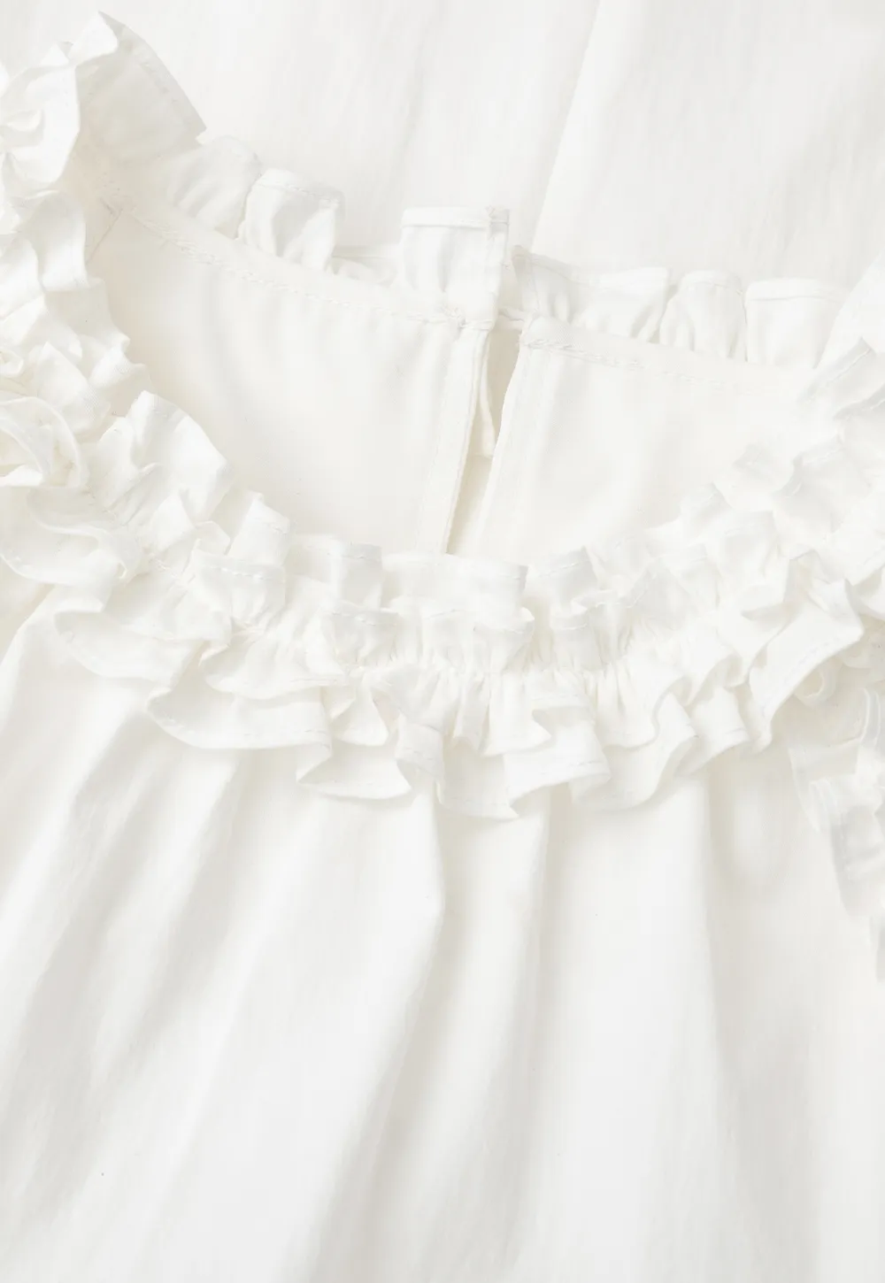 Ruffle Trim Sleeveless A Line Dress