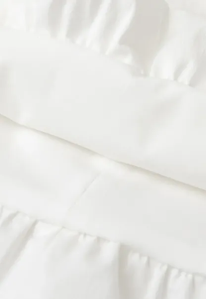 Ruffle Trim Sleeveless A Line Dress