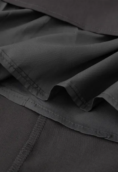 Asymmetrical Draped Sleeve Mini Dress