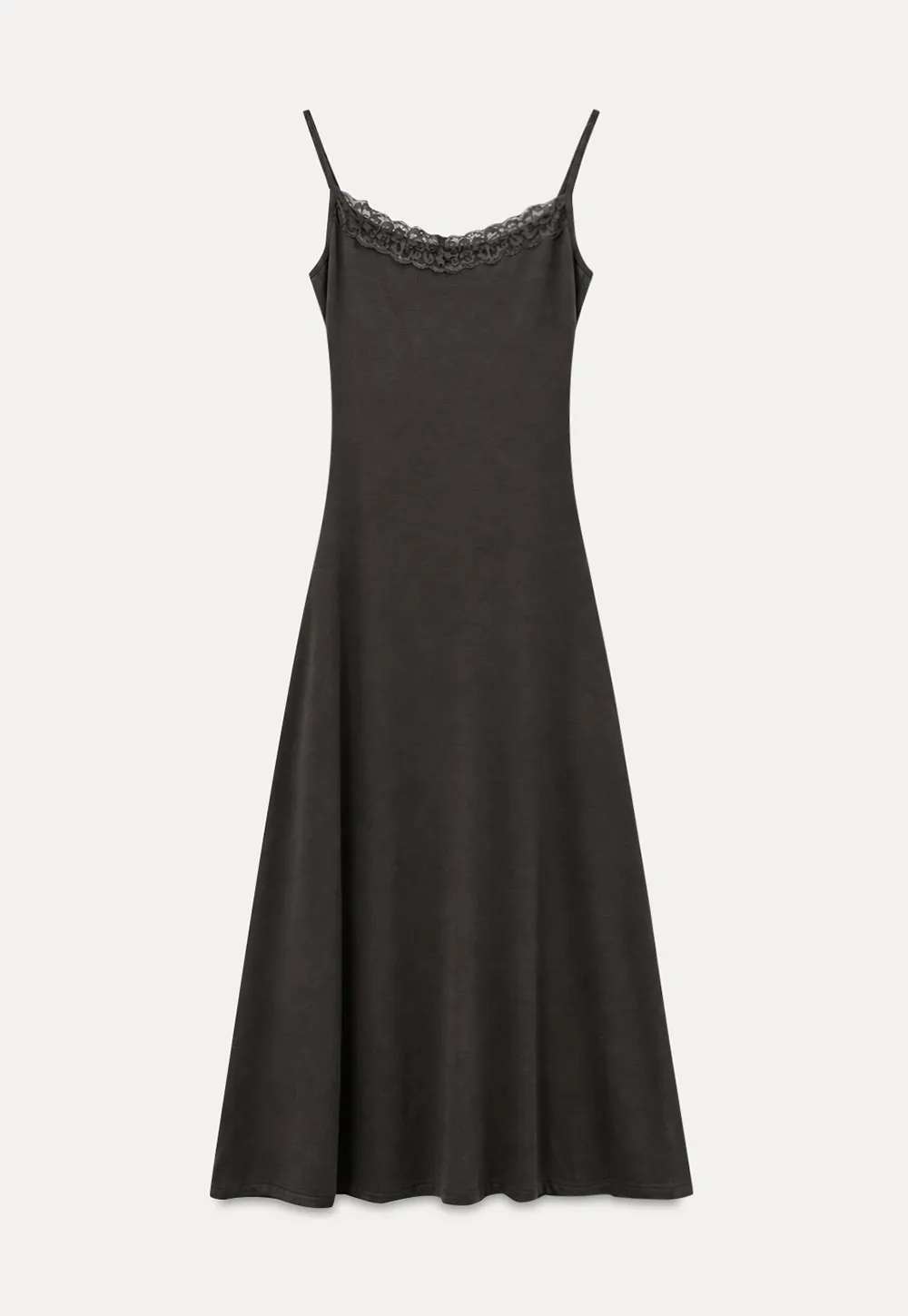 Lace Trim Spaghetti Strap Maxi Dress