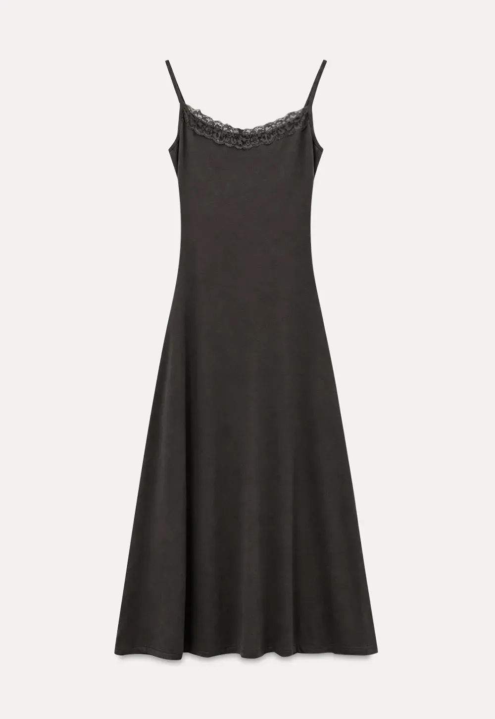 Lace Trim Spaghetti Strap Maxi Dress