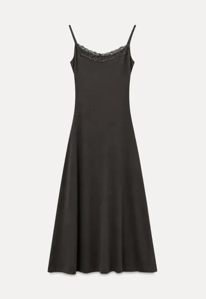 Lace Trim Spaghetti Strap Maxi Dress