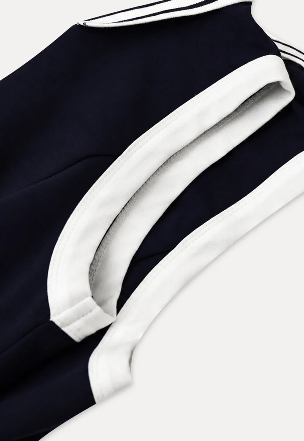 Collar Trim Sleeveless A-Line Dress