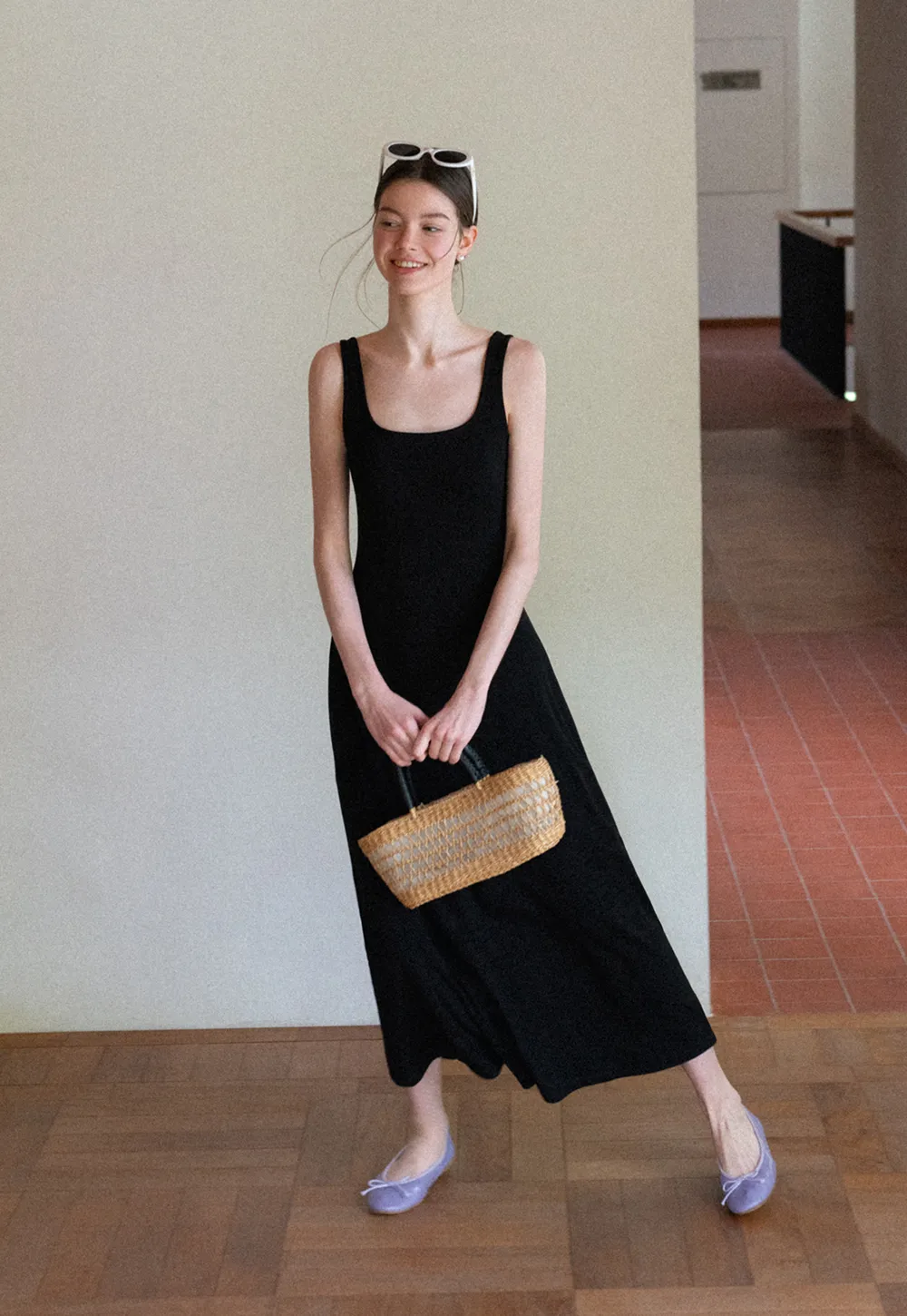 Square Neck Sleeveless Maxi Dress
